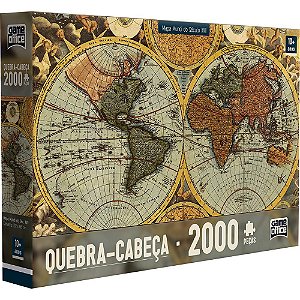 Quebra-Cabeça Mapa Mundi Século XVII 2000 Peças