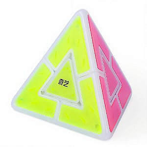 Cubo Mágico Pyraminx Lite Qiyi  - Ice Amber Transparente