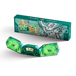 Timer Qiyi Azure Dragon Transparente Verde - Cronômetro para Cubo Mágico