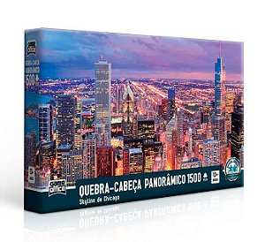 Quebra-Cabeça Panorâmico Skyline Chicago 1500 peças