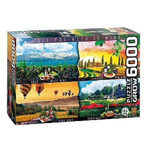 Quebra-Cabeça Vinhos do Mundo 6000 peças