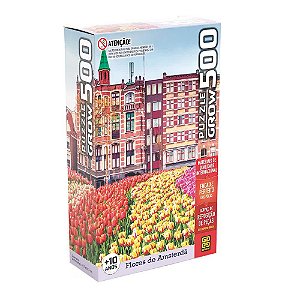 Quebra-Cabeça Flores em Amsterdã 500 peças