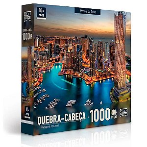 Quebra-Cabeça Paisagens Noturnas - Marina De Dubai 1000 peças