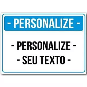 Placa Sinalização PVC 2 mm
