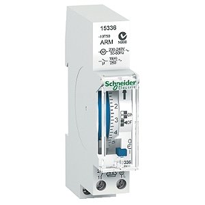 Schneider Electric | Acti9 (Automação/Controle) Interruptor Horário Analógico Acti9 IH, 24h, 1C com Reserva, 18mm 15336
