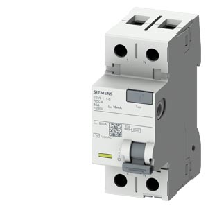 Siemens | Dispositivo DR DR (RCD), Tipo AC, 16A, 30mA, Bipolar, 5SV5311-0