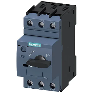 Siemens | Disjuntor, termomagnético; termomaplástico; 3p; 11-16a; 690vca; 50/60hz; acionamento frontal; fixação em trilho din 3RV2021-4AA10 Vendido por unidade