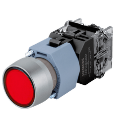 Siemens | SIRIUS Actuator/Signal — Botão, emergência; metalizado; furação 22,0mm; acionador cogumelo 40,0mm; com mecanismo de travamento giratório; contato 1nf; vermelho — 3SB6130-1HA20-1CA0