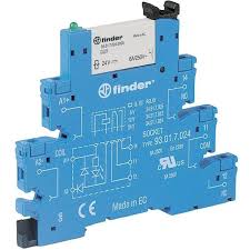 38.51.0.125.0060 | Finder | Relé de Interface Modular 6.2mm 1 Contato Reversível 6A 110/125V AC/DC