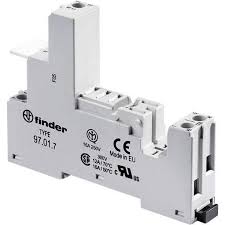 97.01.7 | Finder | Base para Relé Série 46.61 Trilho DIN Terminais Parafuso