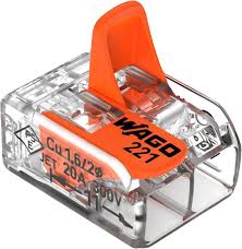 221-412 | WAGO | Conector de Emenda com Alavanca 2 Condutores 0.2-4mm² 450V/32A