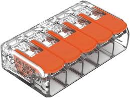 221-415 | WAGO | Conector de Emenda com Alavanca 5 Condutores 0,2-4mm² 450V/32A