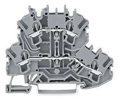 2002-2201 | WAGO | Borne de Passagem Duplo 4 Condutores 0.25-2.5mm² Cinza