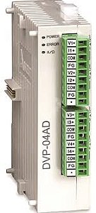 DVP04AD-S | Delta Electronics | Módulo Analógico de Entrada 4 Canais Tensão/Corrente 14-bit