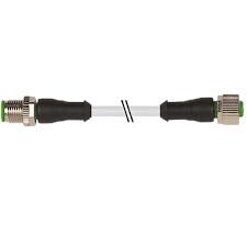7000-40021-6340200 | Murr Elektronik | Cabo de Extensão M12 Macho Reto para M12 Fêmea Reto 4 Pinos 2m PUR Preto