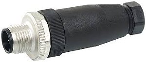 7000-12711-0000000 | Murr Elektronik | Conector M12 Macho Reto Montável 4 Pinos Terminais Parafuso PG7