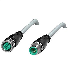 V1-G-5M-PVC | Pepperl+Fuchs | Cabo M12 Fêmea Reto 4 Pinos 5m PVC Cinza