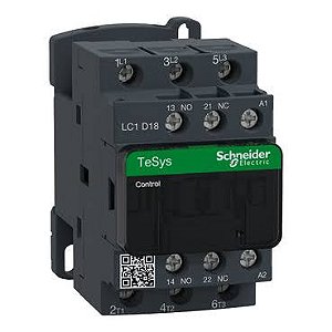 LC1D18M7 | Schneider Electric | Contator TeSys D 18A 3 Polos 1NA+1NF Bobina 220V AC