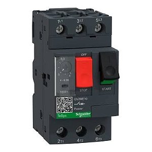 GV2ME10 | Schneider Electric | Disjuntor-Motor TeSys GV2ME Ajuste 4-6.3A Icu 100kA