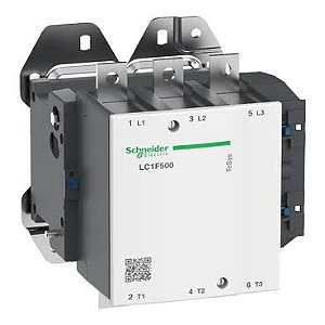 LC1F500 | Schneider Electric | Contator Tripolar TeSys F LC1F500 500A 250kW Sem Bobina