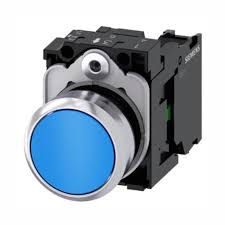 3SU1150-0AB50-1BA0 | Siemens | Botão de Impulso Completo Faceado Azul 1NA 3SU1150-0AB50-1BA0