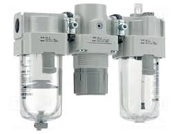AC20-F02-A | SMC | Conjunto FRL Filtro Regulador Lubrificador Rosca 1/4 Dreno Manual Manômetro Integrado
