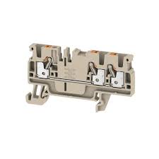 1521740000 | Weidmüller | Borne Duplo A2T 2.5 Push In 0.5-2.5mm² 800V 24A Bege Escuro