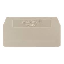 1608740000 | Weidmüller | Placa Final ZAP/TW 1/2Vmm - Bege Escuro - Bornes ZDU 2.5