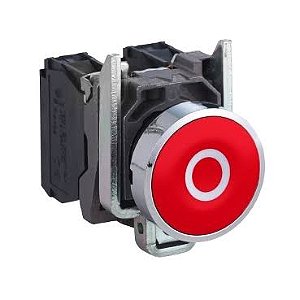 XB4BA4322 | Schneider Electric | Botão de Impulso Metálico Faceado Vermelho 1NF XB4BA4322