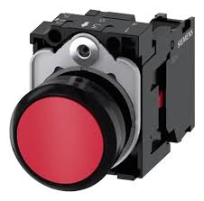 3SU1100-0AB20-1CA0 | Siemens | Botão de Impulso Completo Faceado Vermelho 1NF Momentâneo