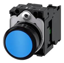 3SU1100-0AB50-1BA0 | Siemens | Botão de Impulso Completo Faceado Azul 1NA
