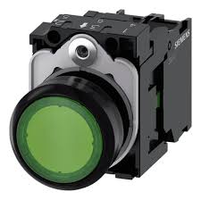 3SU1102-0AB40-1BA0 | Siemens | Botão Iluminado Completo Verde LED 24V 1NA