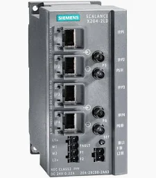 6GK5204-2BB10-2CA2 | Siemens | Switch Industrial SCALANCE X204-2TS 4 Portas RJ45 + 2 Fibra Óptica 10/100 Mbps