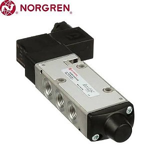 V61R517A-A213JB | Norgren | Válvula Solenoide 5/2 Vias Retorno por Mola 24VDC 1/4NPT