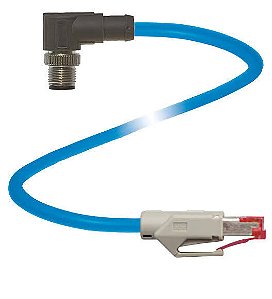 V45-G-2M-PUR-ABG-V19 | Pepperl+Fuchs | Cabo Ethernet M12-RJ45 2 metros PUR V45-G-2M-PUR-ABG-V19
