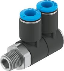 QSLV2-1/4-8 | Festo | Distribuidor Múltiplo L Orientável G1/4 2 Saídas 8mm