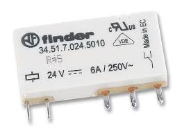34.51.7.024.5010 | Finder | Relé Slim Interface 1 NA 6A 24VDC LED