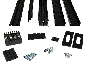 Kit Pia Estrutura Porcelanato Vidro Gabinete para vão Total 3,00 (L) x 1,20 (A) COM EMENDA