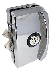 Fechadura Porta Blindex Cromada 3530 Vidro Temperado Contra