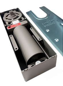 DUPLICADO - Mola De Porta Mhp500 Meron Eixo T Espelho Inox Dorma Bts75 + Ferragem Inferior