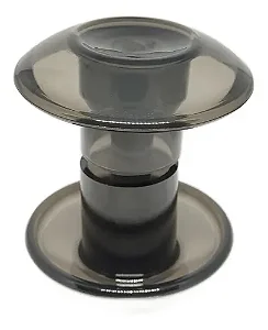 Puxador Redondo Fumê Porta De Vidro - Tamanho Médio 1 Furo