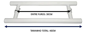 Puxador Para Porta De Vidro Blindex Super Resistente 30cm