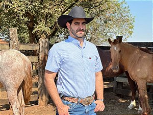 CAMISA VQS MC XADREZ PEQ V19-7001XP XADREZ COR: AZUL CLARO