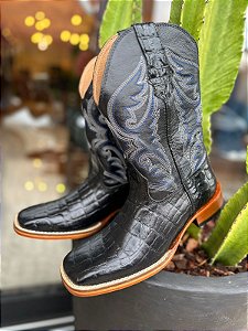 BOTA HELAZZA JACARÉ PRETO MUSTANG PRETO 20725