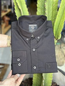 CAMISA TMK MASCULINA MNAGA LONGA PRETA 3101/8