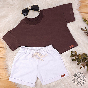Conjunto Camiseta e Short Bebê 0 a 4 Anos – Miniatto Algodão