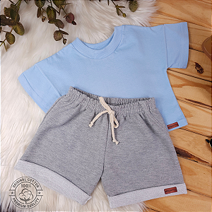 Conjunto Camiseta e Short Bebê 0 a 4 Anos – Miniatto Algodão