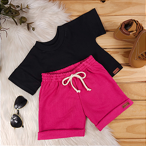 Conjunto Camiseta e Short Bebê 0 a 4 Anos – Miniatto Algodão