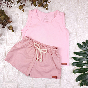 Conjunto regata e short Linho infantil