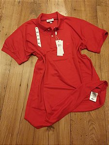 Polo Lacoste Monocromática Masculina Vermelha